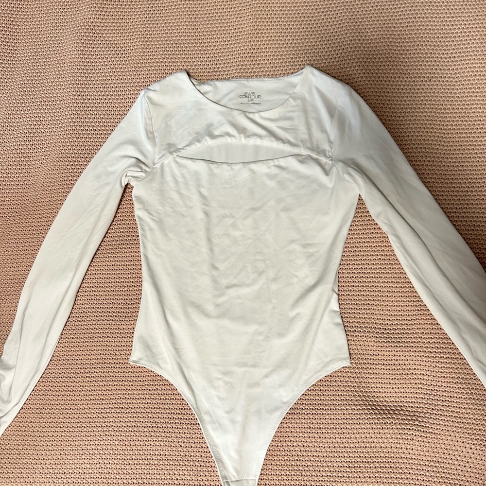 White Long Sleeve Bodysuit